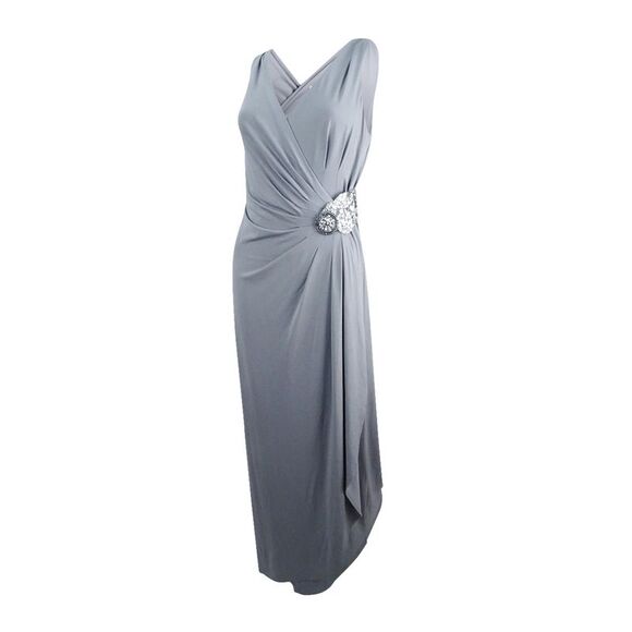 Calvin Klein Women's Plus Size Embellished Sheath Dress - Tin - Picture 1 of 2